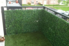 Finglas Balcony with artificial grass and hedging  (after)