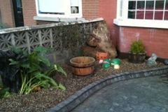 We even did a few beds out the front - reusing some of the artefacts salvaged from the 'jungle' out the back.