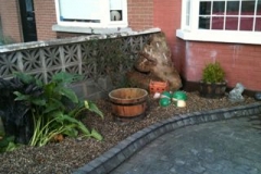 We even did a few beds out the front - reusing some of the artefacts salvaged from the 'jungle' out the back.