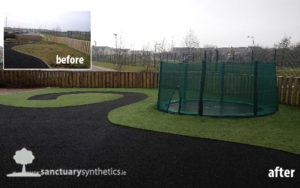 Artificial grass for special needs areas