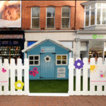 Artificial grass used for retail display