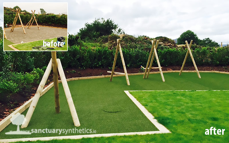 How’s this for a clean and safe playarea surface?
