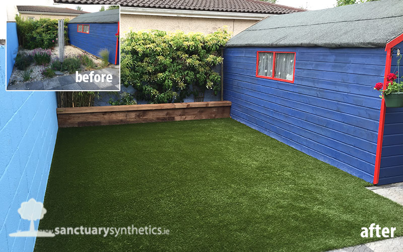 small back garden artificial grass