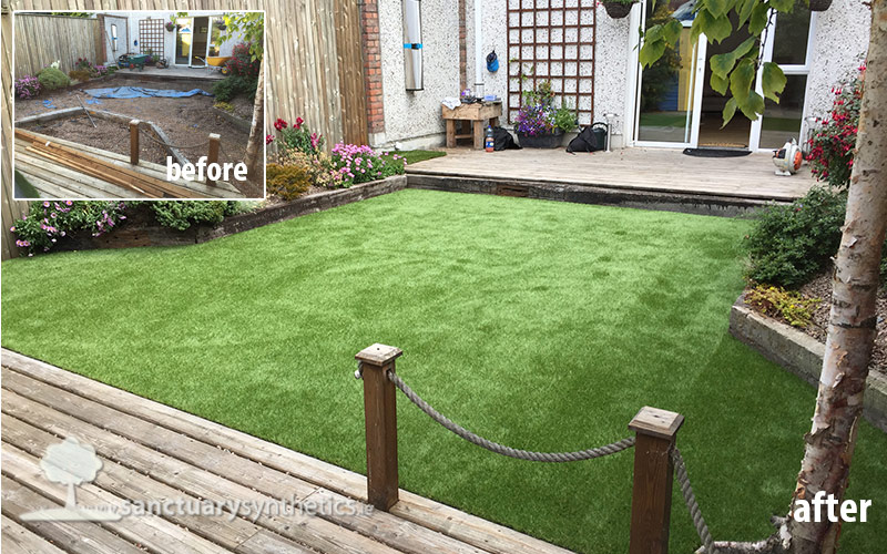 Artificial grass for small back garden