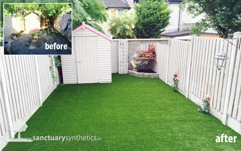 Synthetic garden lawn – Rathfarnham, Dublin