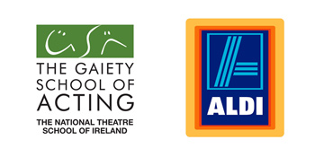 Aldi and Gaiety School of Acting logos