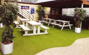 Sanctuary grass in beer garden, Dunboyne