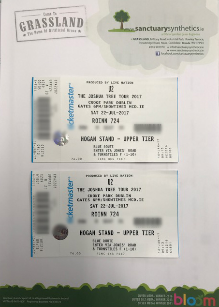 Win U2 Tickets - courtesy of Sanctuary Synthetics
