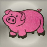 Synthetic grass pig 125x100cm