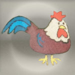Synthetic grass rooster 87x75cm