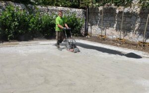 before laying artificial grass lawn in Dublin