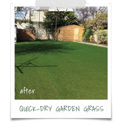 Quick dry artificial garden grass lawn