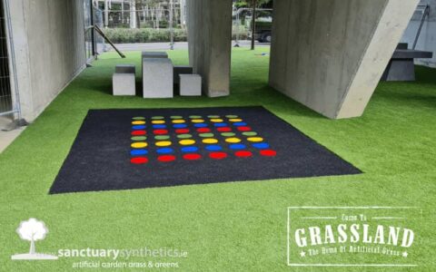 artificial grass in apartment complex AFTER