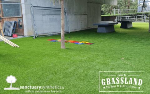 artificial grass in apartment complex AFTER