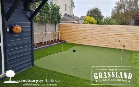 artificial garden grass lawn and putting green