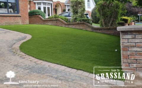 Artificial grass front lawn - Dublin