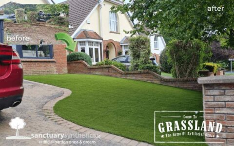 Artificial grass front lawn - Dublin