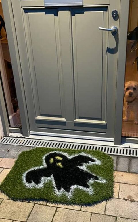 Halloween artificial grass doormats