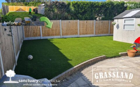 artificial back garden grass