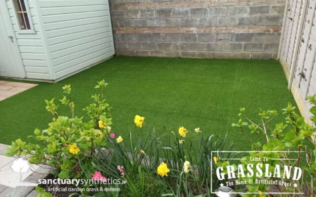 Garden AFTER artificial grass in Dublin