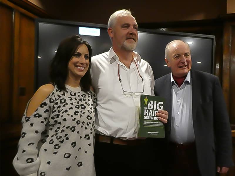 Lucy Kennedy - Mark O Loughlin - Gavin Duffy at the launch of The Big Hairy Green Book in Lawlors Hotel - 11th January 2023
