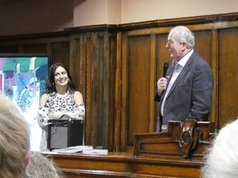 Lucy Kennedy and Gavin Duffy at the launch of The Big Hairy Green Book in Lawlors Hotel - 11th January 2023