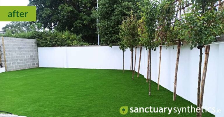 Artificial grass garden in Dublin - AFTER pic