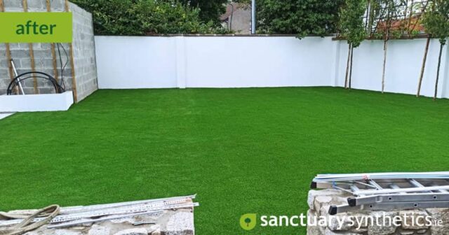 Artificial grass garden in Dublin - AFTER pic