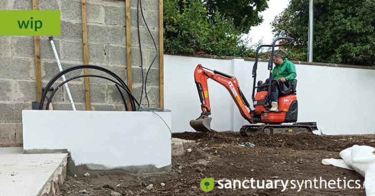 Artificial grass garden in Dublin - WIP pic