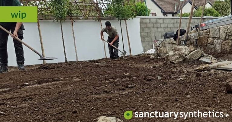 Artificial grass garden in Dublin - WIP pic