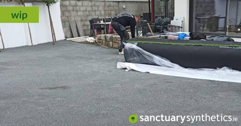 Artificial grass garden in Dublin - WIP pic