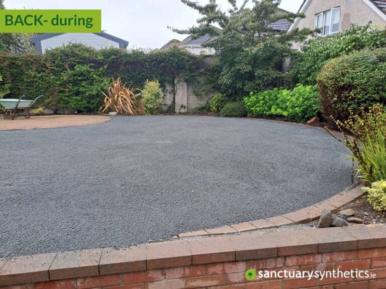 back garden artificial lawn - WIP