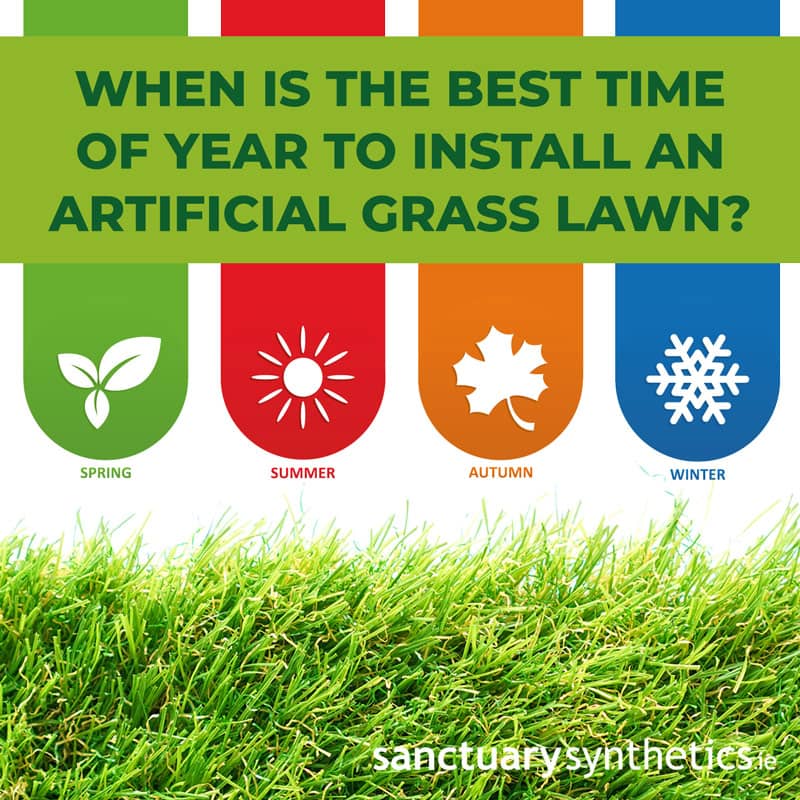 image graphic - when is the best time to install artificial grass?