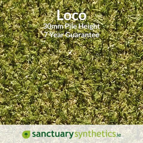 close up image banner for Sanctuary LOCO 30mm artificial grass